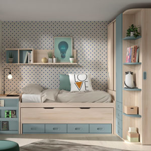 Dormitorio Juvenil F-017-Muebles Caneiro - Tienda online de muebles y decoración